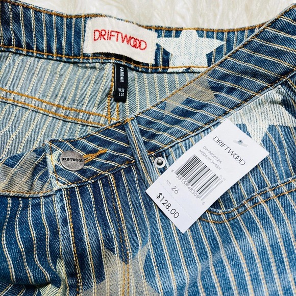 DRIFTWOOD FARRAH JEANS PINSTRIPE STARS SIZE 26 DW-P40692A - Picture 4 of 8